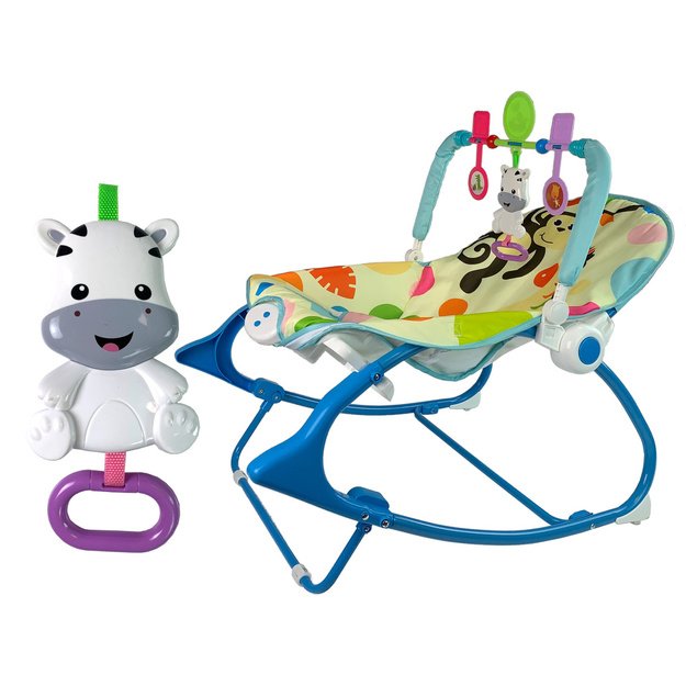 Supamasis krėslas 2in1 Blue Zebra Sounds Vibration 1