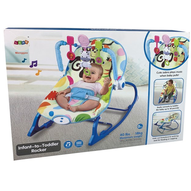 Supamasis krėslas 2in1 Blue Zebra Sounds Vibration 6