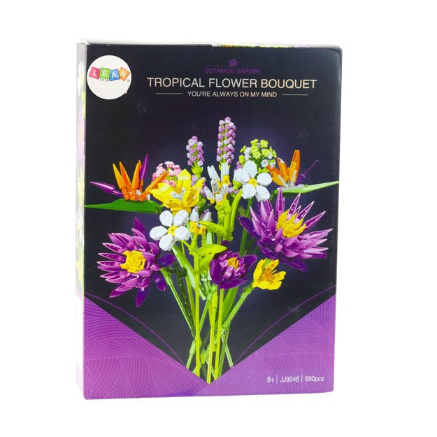 Construction Blocks Bouquet of Tropical Flowers 890 pcs. 2