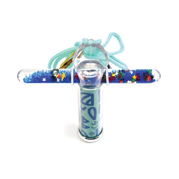 Svoora kaleidoskopas su tūbele, Mėlyni raštai, 10 cm 2