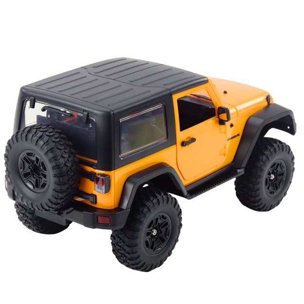 RC Jeep Wrangler Rock Crawler Orange 1:14 Remote Controlled Off-Road Vehicle 3
