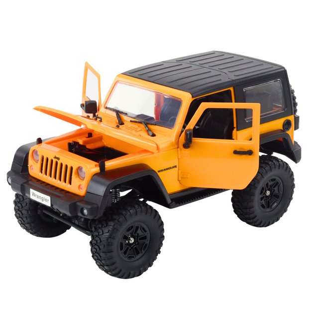 RC Jeep Wrangler Rock Crawler Orange 1:14 Remote Controlled Off-Road Vehicle 2