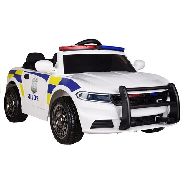 Police Electric Ride-On Car - White