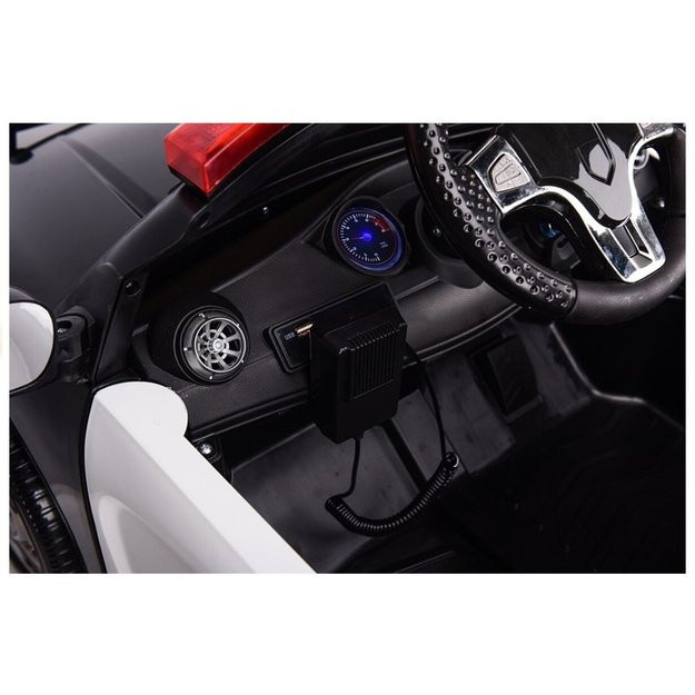 Police Electric Ride-On Car - White 6