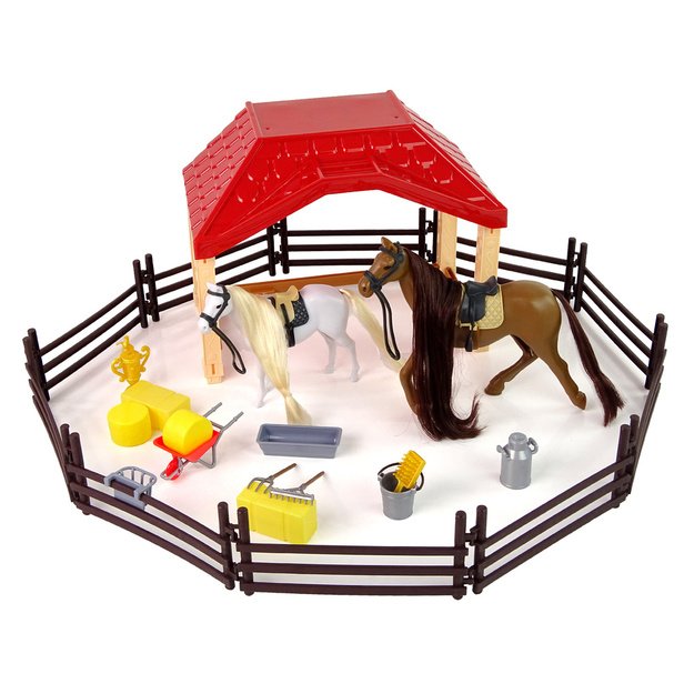 Rinkinys Ūkio arklidės figūros Šukuojantys arklių reikmenys 8