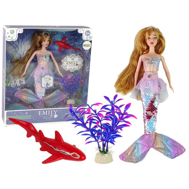 Emily the Mermaid Baby Doll Pink Accessories