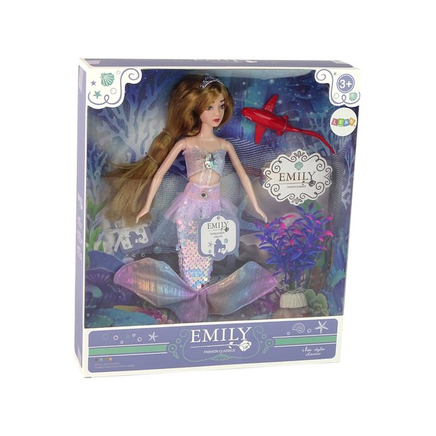 Emily the Mermaid Baby Doll Pink Accessories