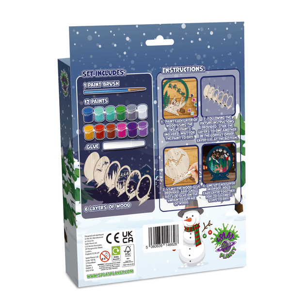 Splat Planet 3D medinis paveikslas, Kalėdinis sniego gaublys 2