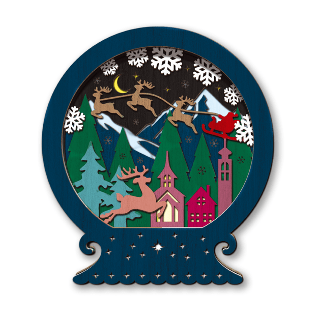 Splat Planet 3D medinis paveikslas, Kalėdinis sniego gaublys 1