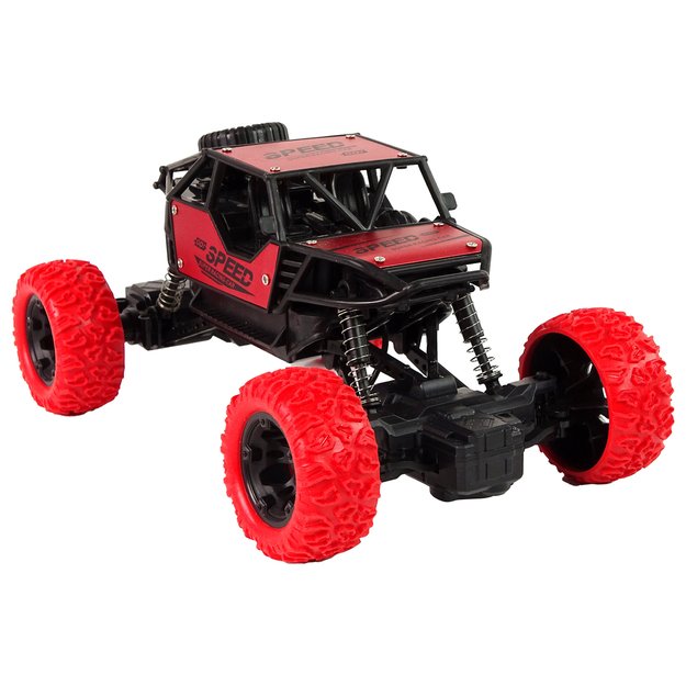 Nuotoliniu būdu valdomas automobilis R/C 1:18 raudonos spalvos. 8