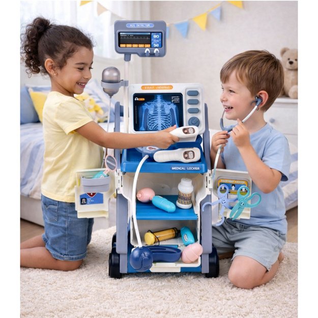 Mažojo gydytojo stetoskopo rinkinys, šviesiai mėlynas 4