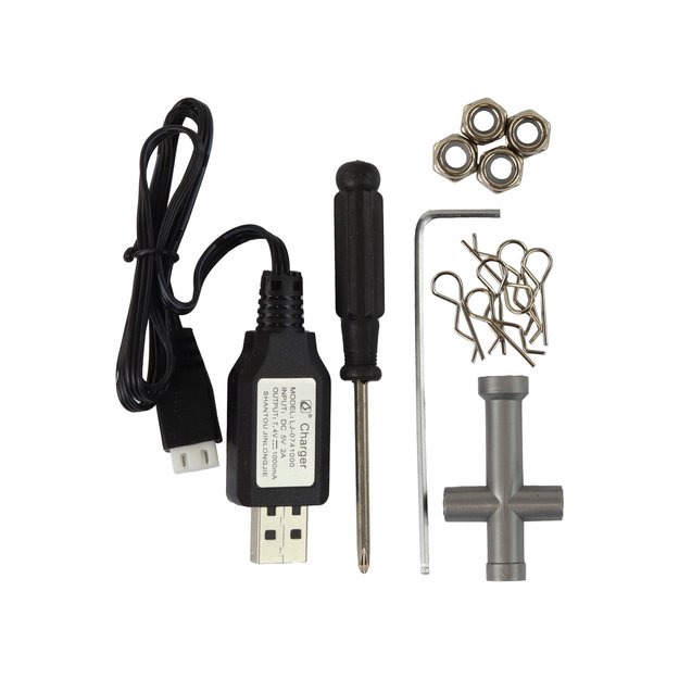 Triušiai RC visureigis 4 ratų pavara geltonos spalvos 2.4G 6