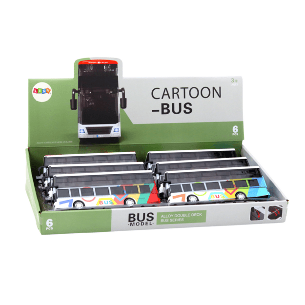 Dviejų aukštų autobusas su metaline pavara, spalvotomis šviesomis, garsais 3