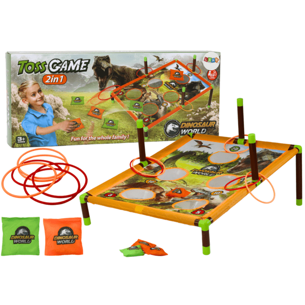 Arkadinio žaidimo krepšys Throw Hoop 2in1 Dinosaurs Board
