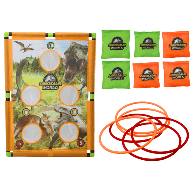 Arkadinio žaidimo krepšys Throw Hoop 2in1 Dinosaurs Board