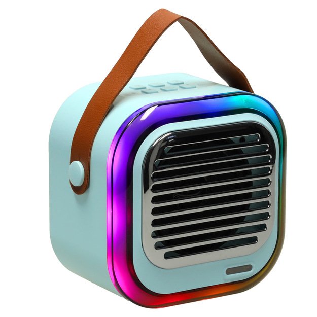 USB  Bluetooth  karaokės garsiakalbis mėlynos spalvos 2