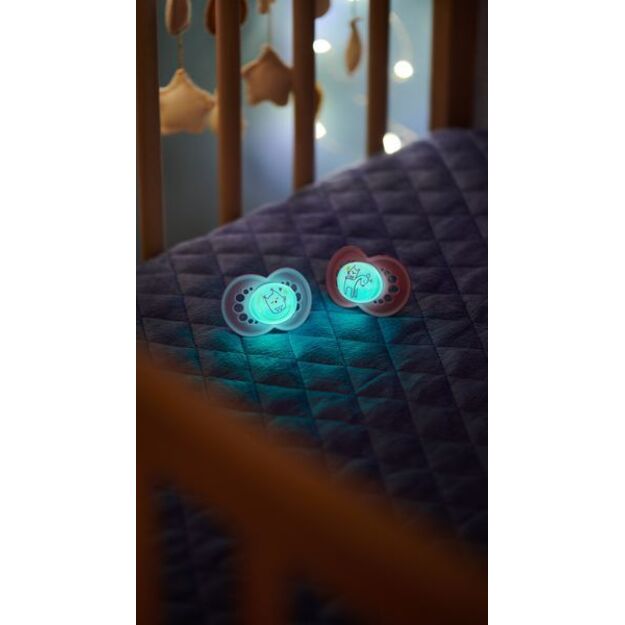 0912 PACIFIER ORIGINAL DAY&NIGHT 16+ PLANET LOVE BEIGE 1