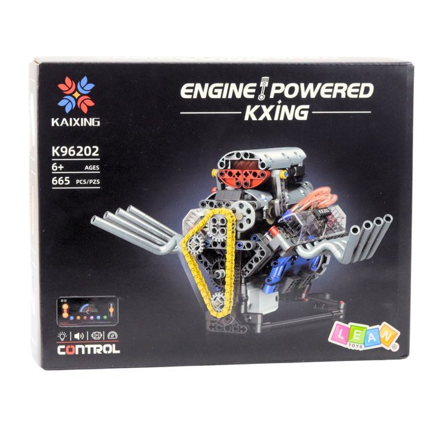Construction Bricks Set Engine Model V Powered 665 pcs. 3