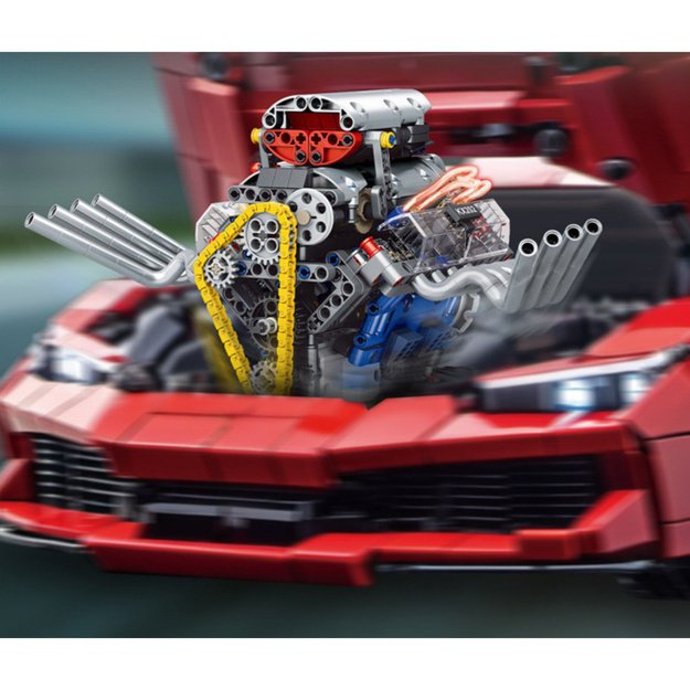 Construction Bricks Set Engine Model V Powered 665 pcs. 2