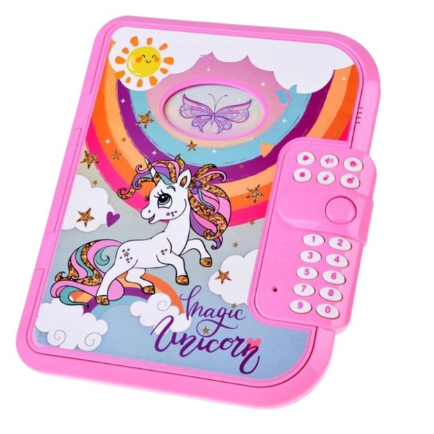 Diary Notebook Code Unicorn Voice Recording Quiz Melodies Pink 1