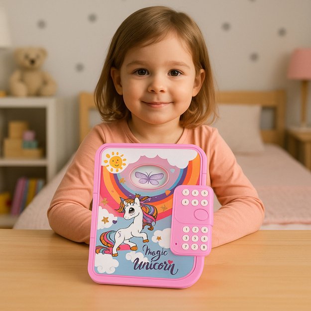 Diary Notebook Code Unicorn Voice Recording Quiz Melodies Pink 3