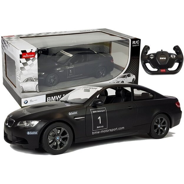 BMW M3 Remote Controlled Sports Car RC Rastar Black 1:14