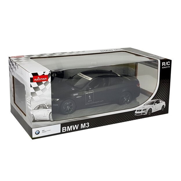 BMW M3 Remote Controlled Sports Car RC Rastar Black 1:14