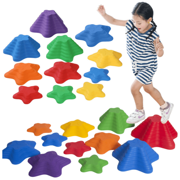Sensory Path Stones 4 Sizes 6 Colored Stones