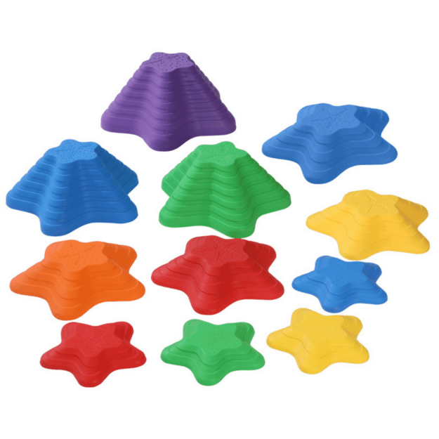 Sensory Path Stones 4 Sizes 6 Colored Stones