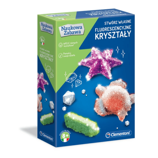 Science & Play Fluorescent Crystals Set Polish Language Clementoni 60584