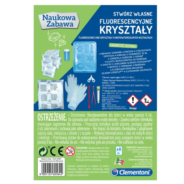 Science & Play Fluorescent Crystals Set Polish Language Clementoni 60584 3