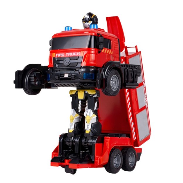 Firefighter Robot Car 2 in 1 Remote Controlled RC Lights Sounds Water 1