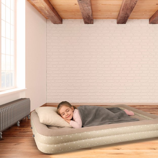 Pripučiamas vaiki&scaron;kas miegamasis čiužinys vieno asmens lovos pompa 1