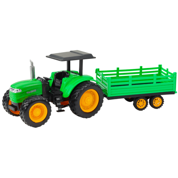 RC Green Remote Controlled Farm Tractor With Trailer 1