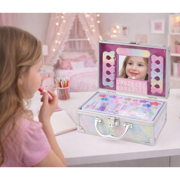 MERMAID GLITTER BEAUTY BOX – NAGŲ IR MAKIAŽO RINKINYS VAIKAMS 5
