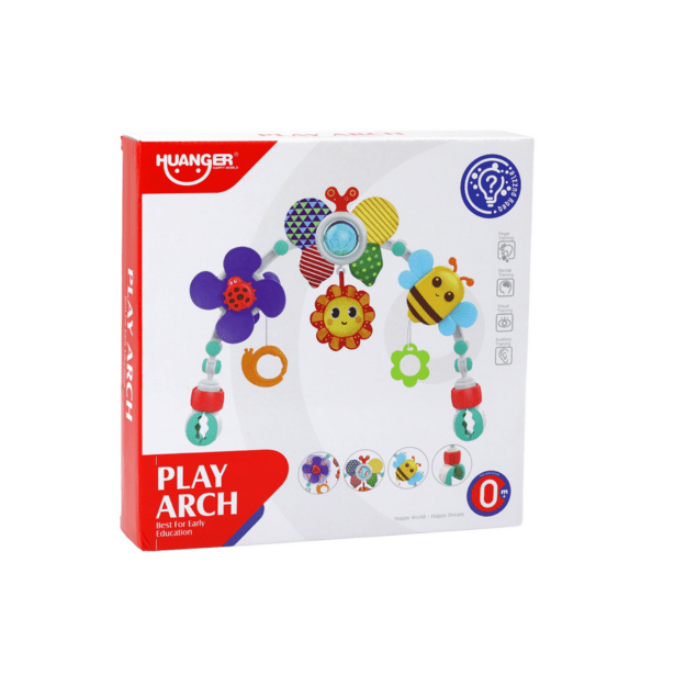 Headband Stroller Cot Holder with Butterfly and Bee Pendants 2