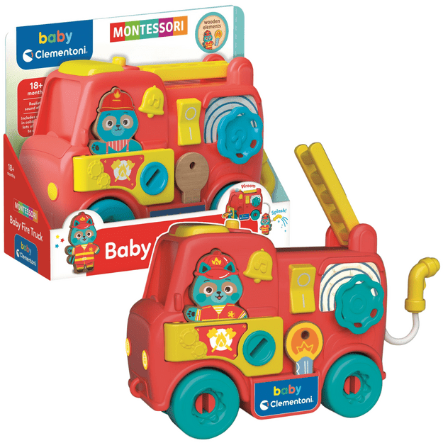 Montessori Fire Truck Wooden Elements &ndash; Clementoni 17595