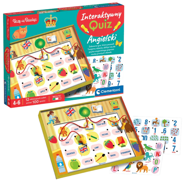 Educational Game Interactive Quiz English Language Polish Language Clementoni 50943