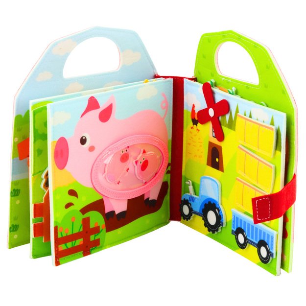 3D Felt Sensory Educational Book - Pets and Farm Animals 2