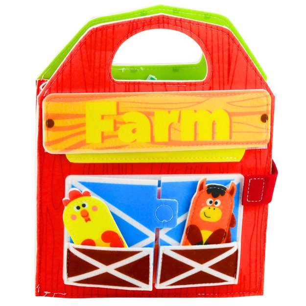 3D Felt Sensory Educational Book - Pets and Farm Animals 4