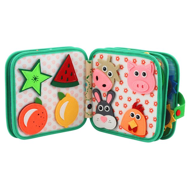 3D Felt Sensory Educational Book - Domestic Animals - Cow 1