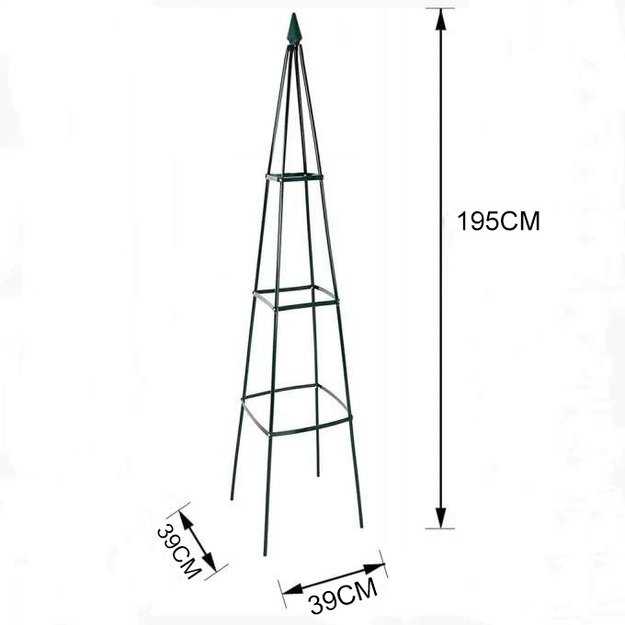 LUARO sodo pavėsinė gėlių stovas laipiojančioms rožėms metalinė piramidė 8