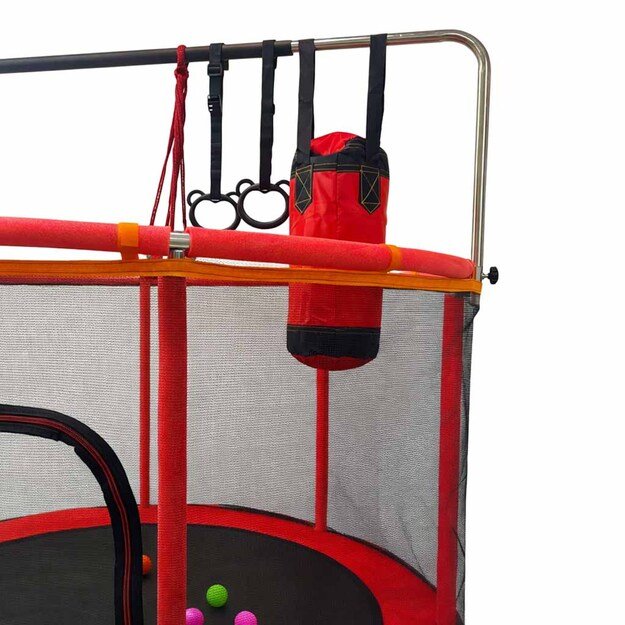 Vaikų batutas sodo kamuolio tinklas krep&scaron;inio kamuolys 155cm raudonas 5