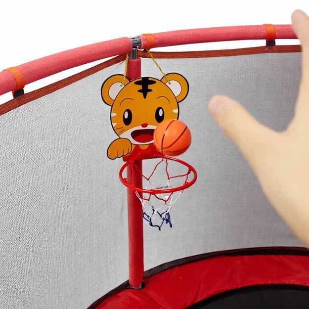 Vaikų batutas sodo kamuolio tinklas krep&scaron;inio kamuolys 155cm raudonas 4