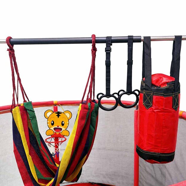 Vaikų batutas sodo kamuolio tinklas krep&scaron;inio kamuolys 155cm raudonas 6