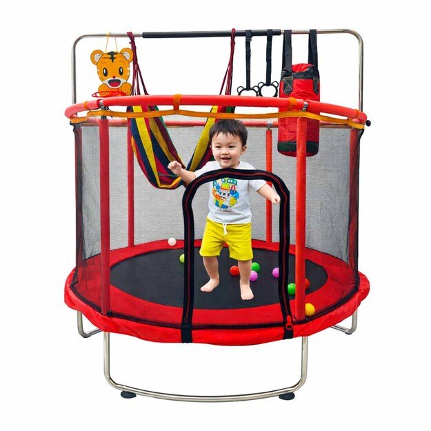 Vaikų batutas sodo kamuolio tinklas krep&scaron;inio kamuolys 155cm raudonas 10