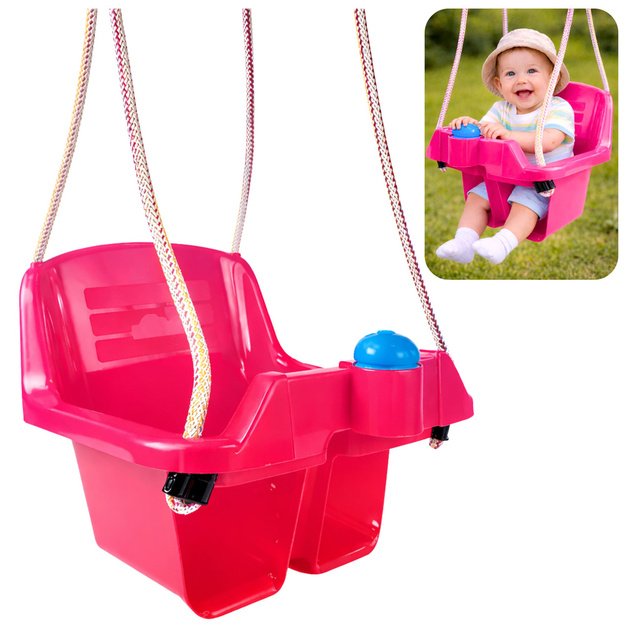 Rožinės sūpynės vaikams 5237