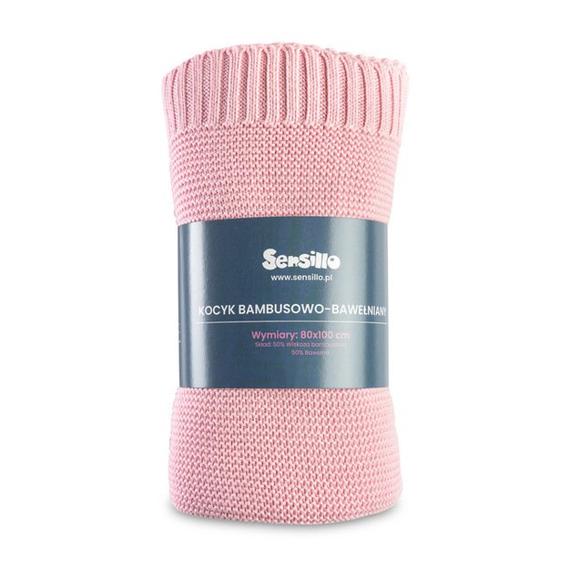 Bamboo and cotton blanket – pink