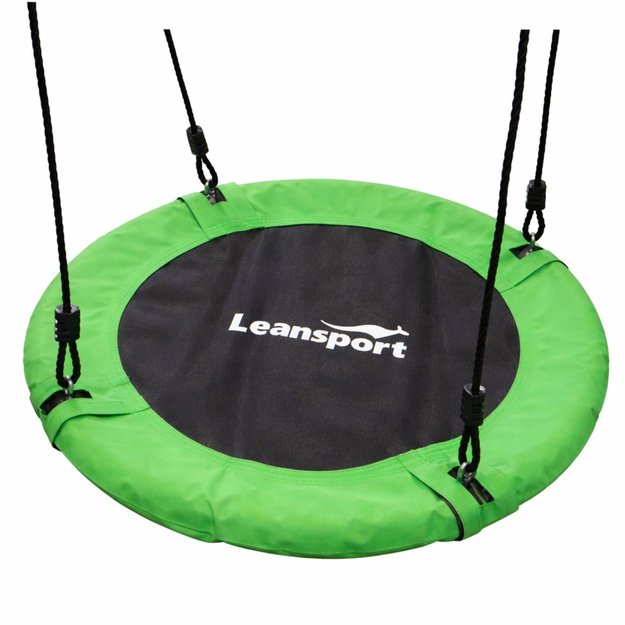 Garden Swing Stork s Nest Seat 2in1 Frame Black 260x173 cm