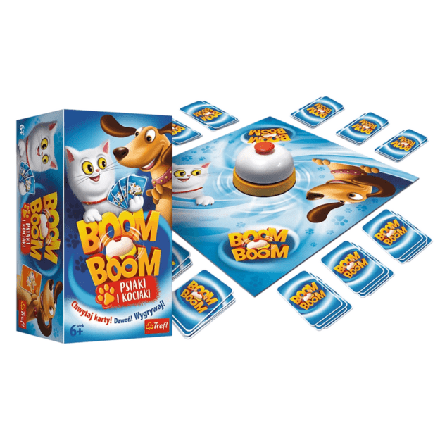 Boom Boom Šunys ir kačiukai Įgūdžių žaidimas Trefl 01909